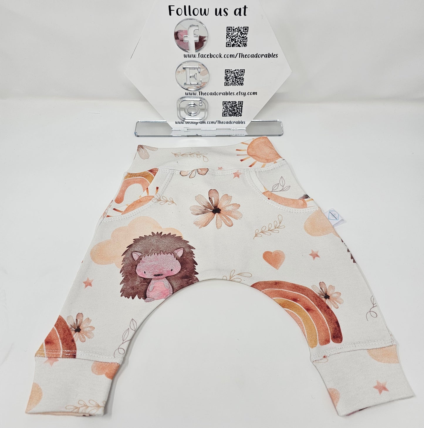 Exclusive BoHo Henri the hedgehog Harem pants - Theoadorables