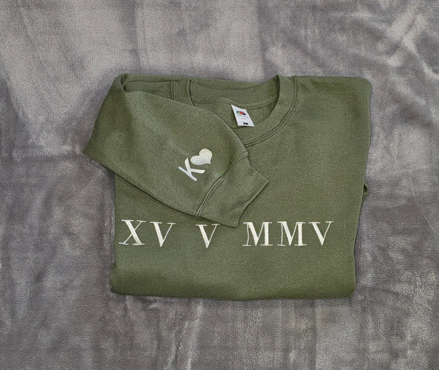 His & Hers Customised Embroidered Anniversary Date Hoodie.