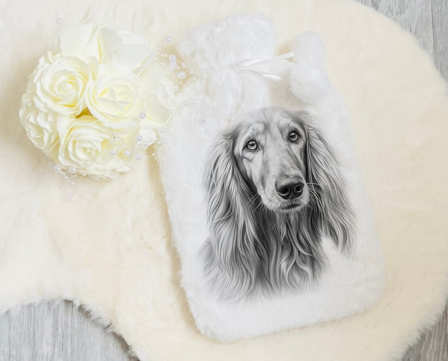 Afgan Hound Hot Water Bottle