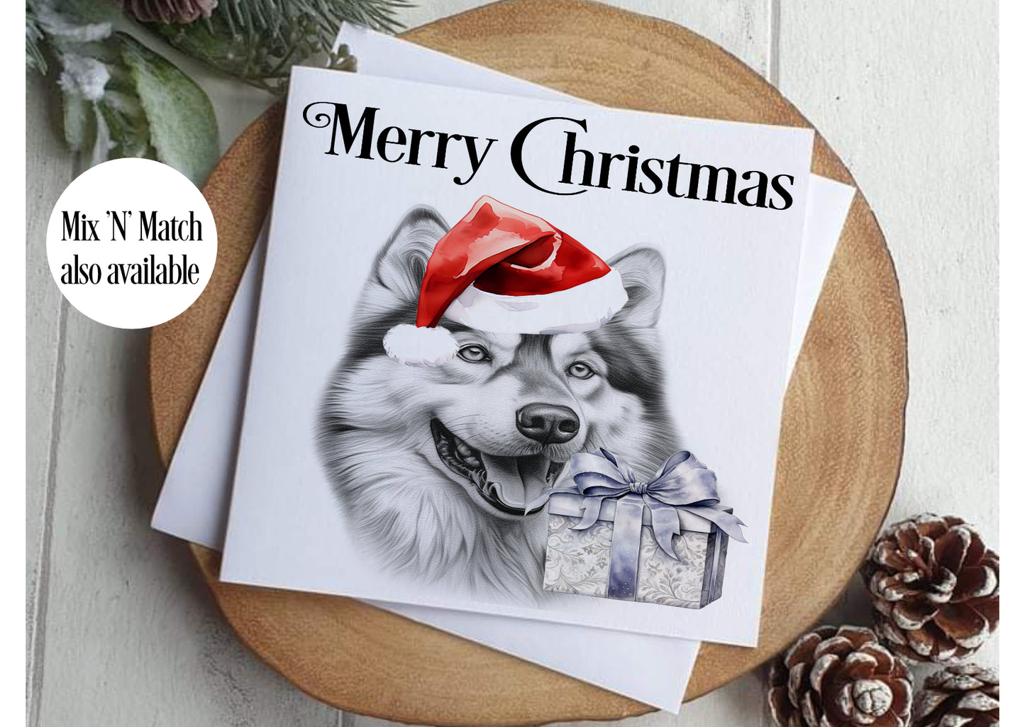Alaskan Malamute Christmas Card