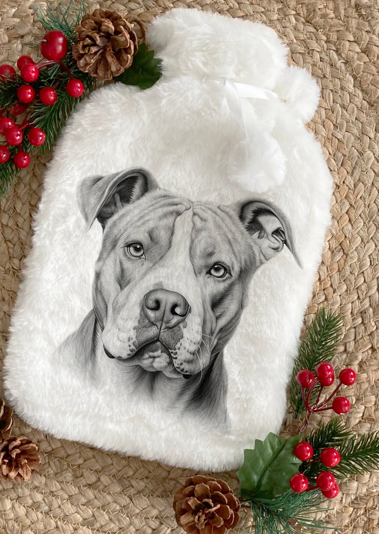 American Bulldog Hot Water Bottle