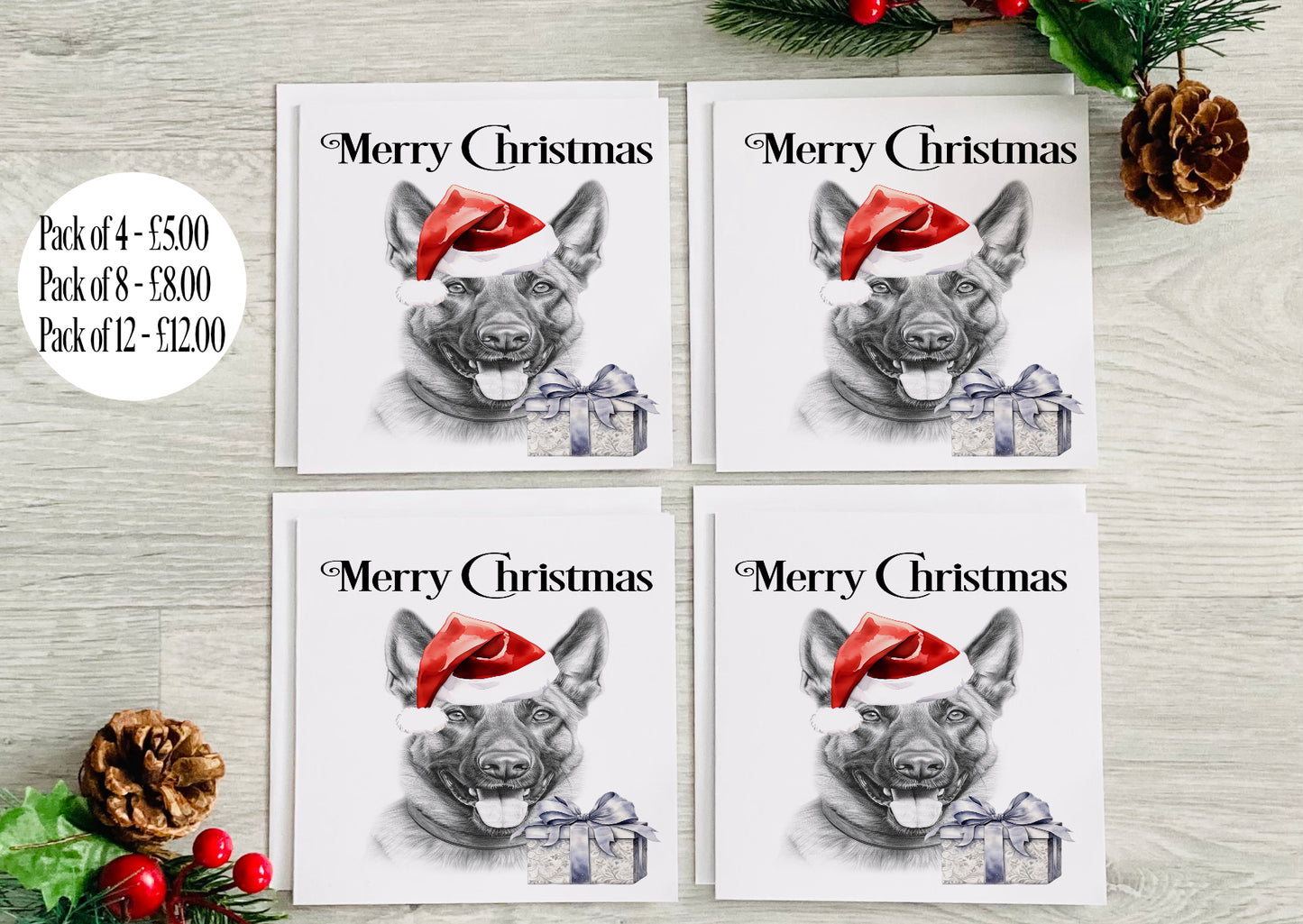 Belgian Malinois Christmas Card