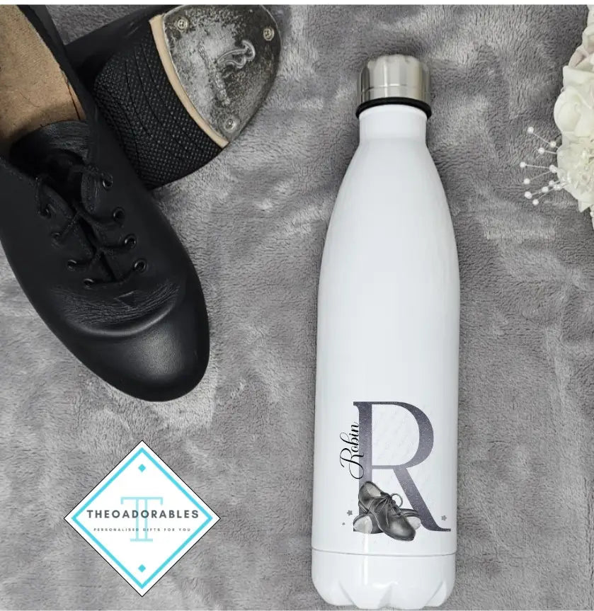 Dance Water Bottle With Tap Shoes and Name
