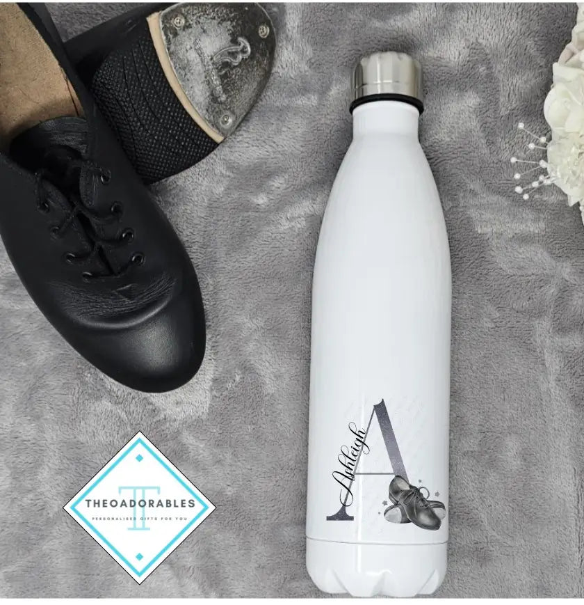 Dance Water Bottle With Tap Shoes and Name