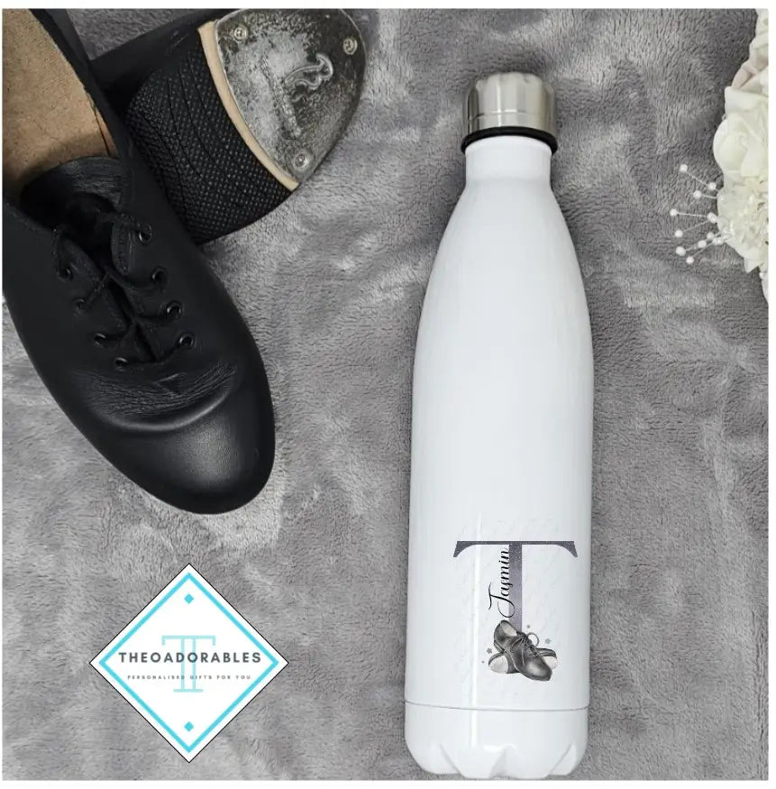 Dance Water Bottle With Tap Shoes and Name