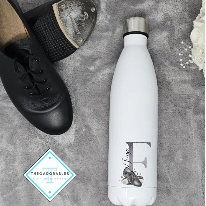 Dance Water Bottle With Tap Shoes and Name