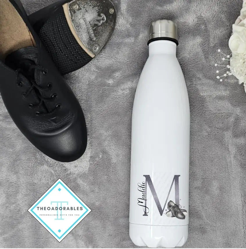 Dance Water Bottle With Tap Shoes and Name