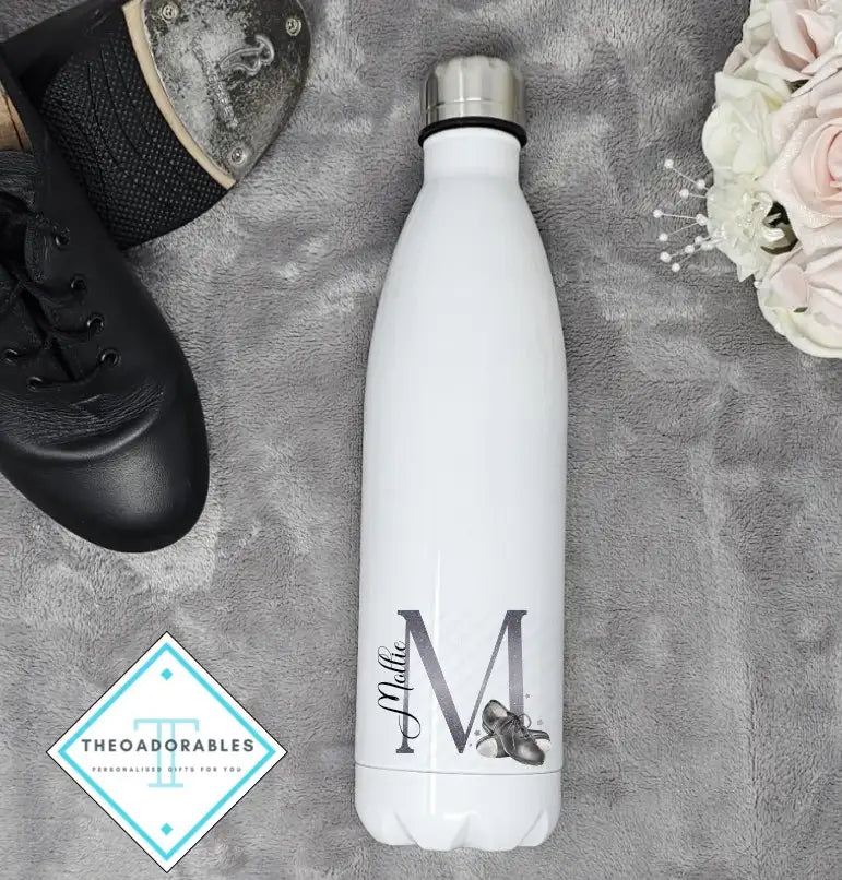 Dance Water Bottle With Tap Shoes and Name