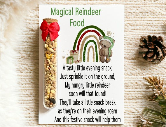 Magical Reindeer Food - Brown Bear and Multi Coloured Rainbow