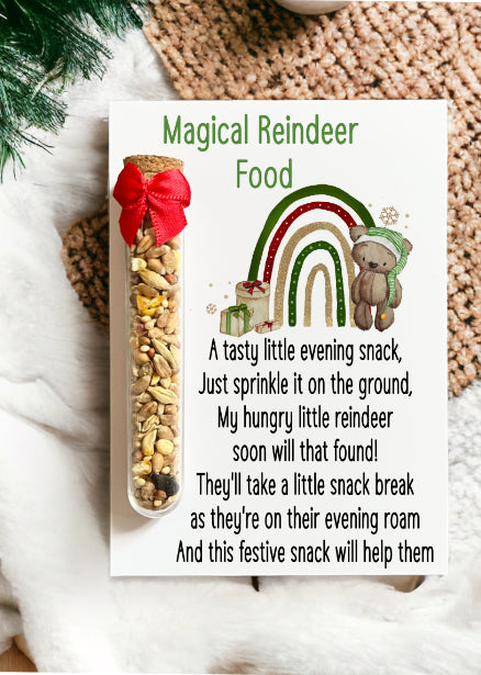 Magical Reindeer Food - Brown Bear and Multi Coloured Rainbow