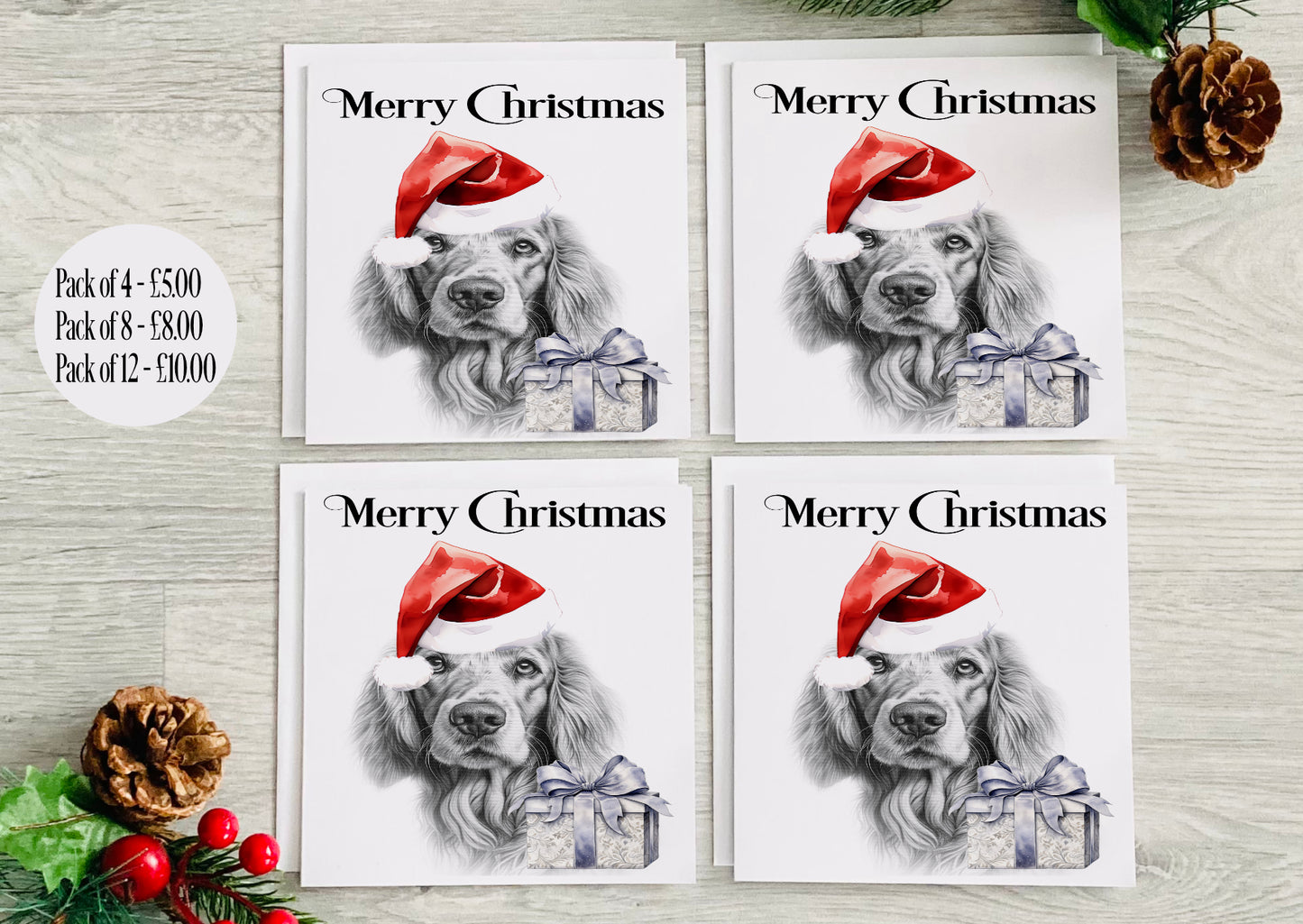 English Setter Christmas Card