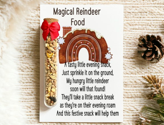 Magical Reindeer Food with a Gingerbread House Themed Rainbow