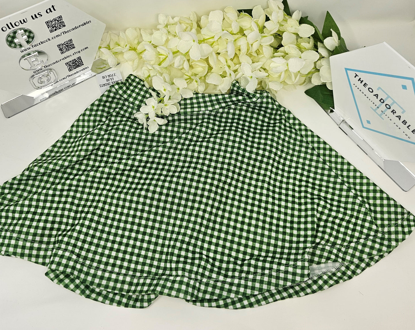 School Summer Uniform Skirt with Built in shorts