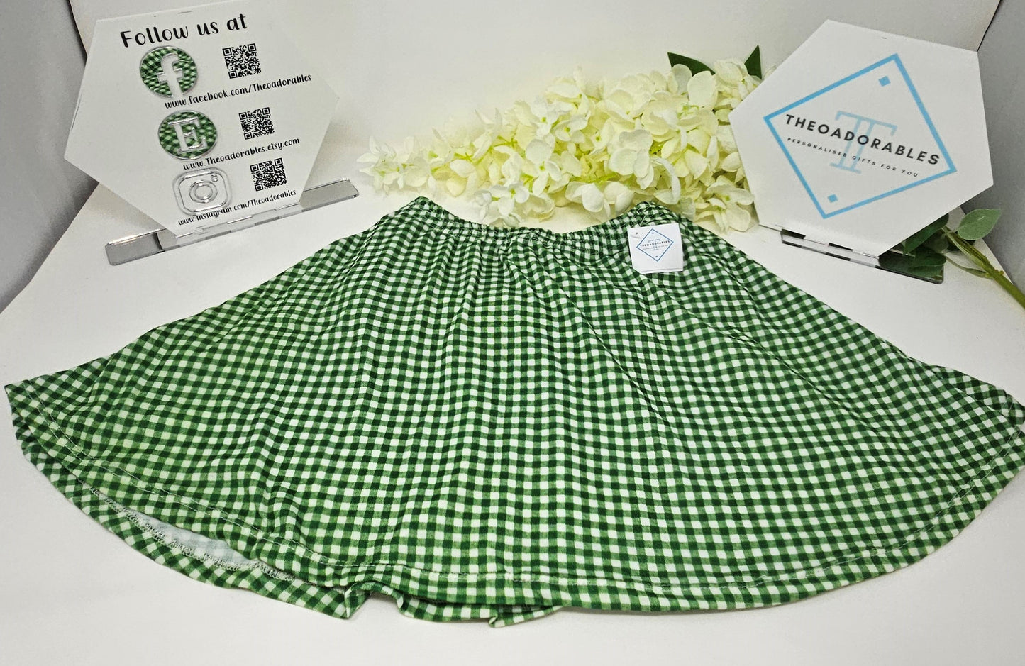 School Summer Uniform Skirt with Built in shorts