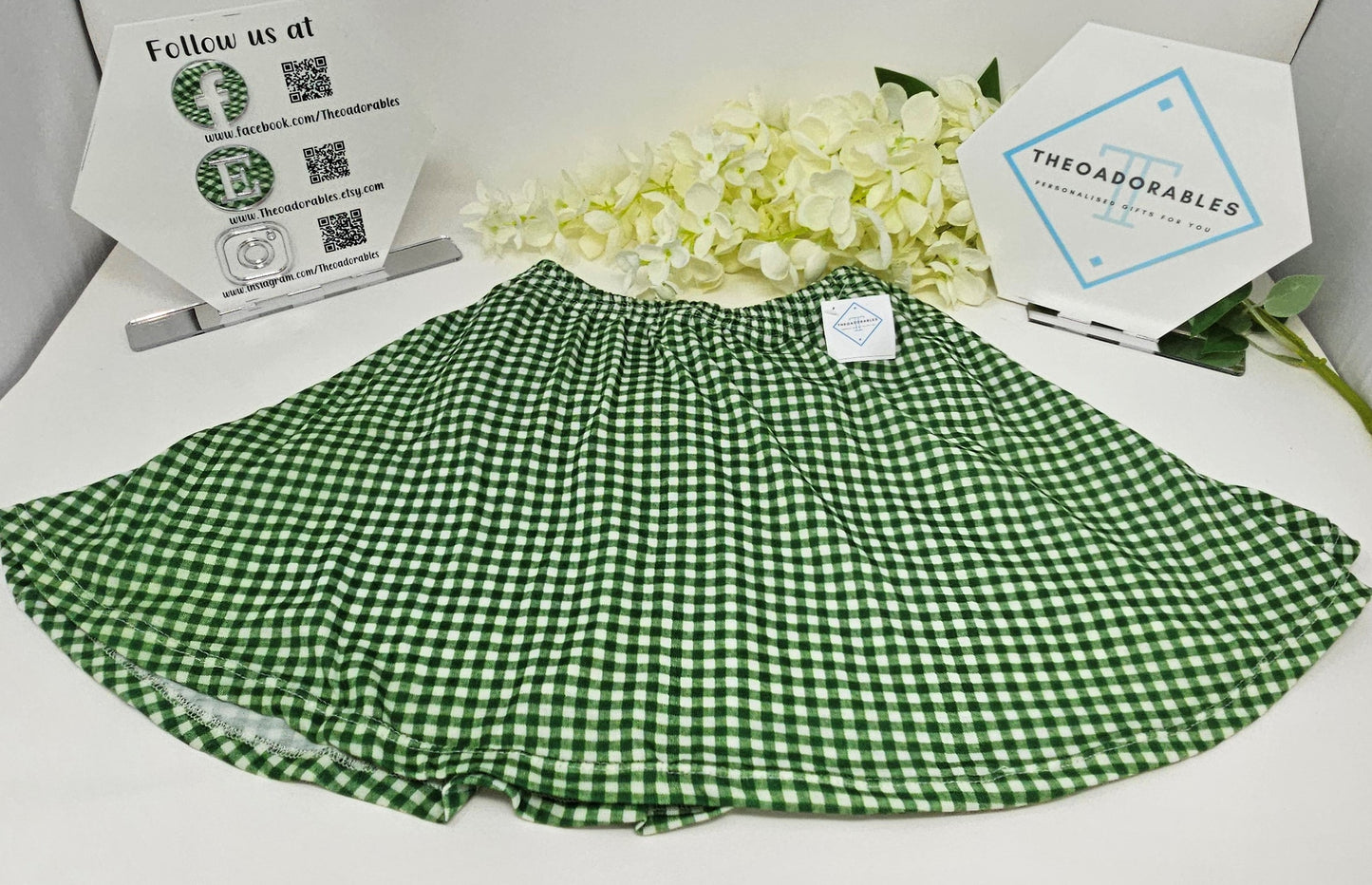School Summer Uniform Skirt with Built in shorts