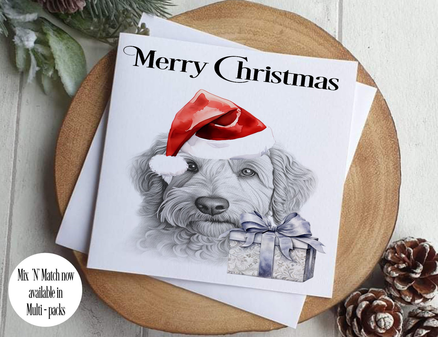 Labradoodle Christmas Card