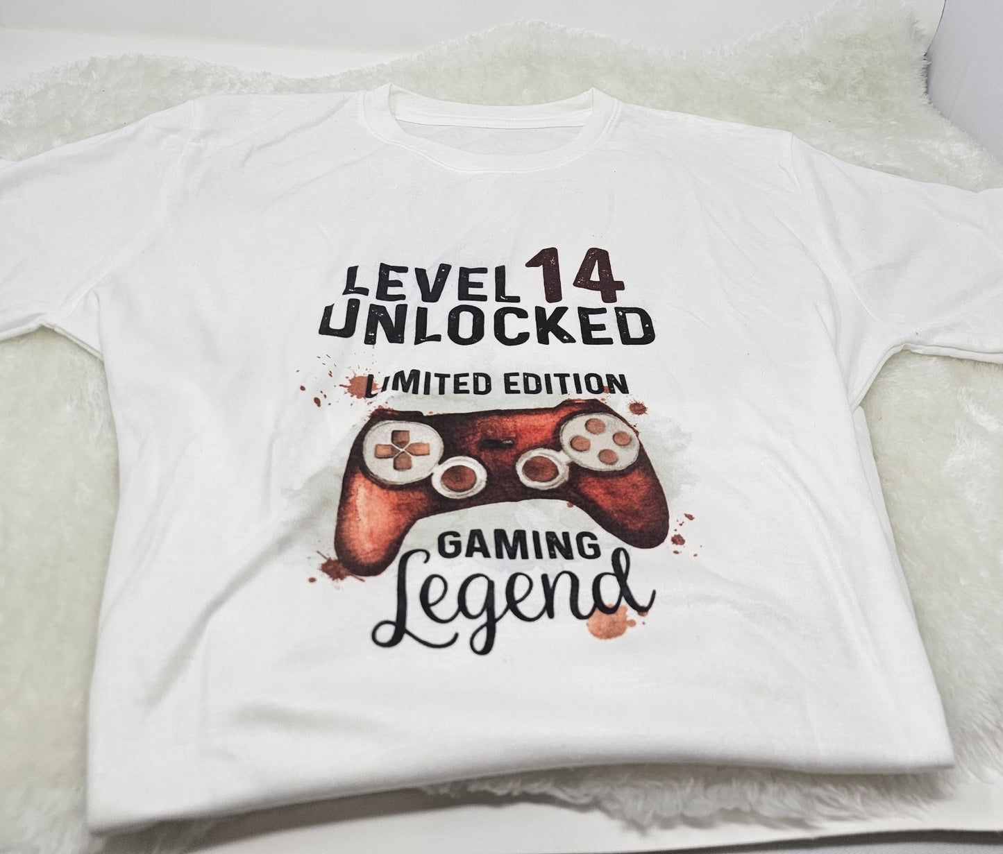 Level 14 Unlocked - Red Game Controller T-shirt