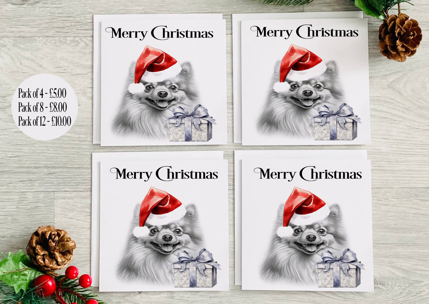 Pomeranian Christmas Card