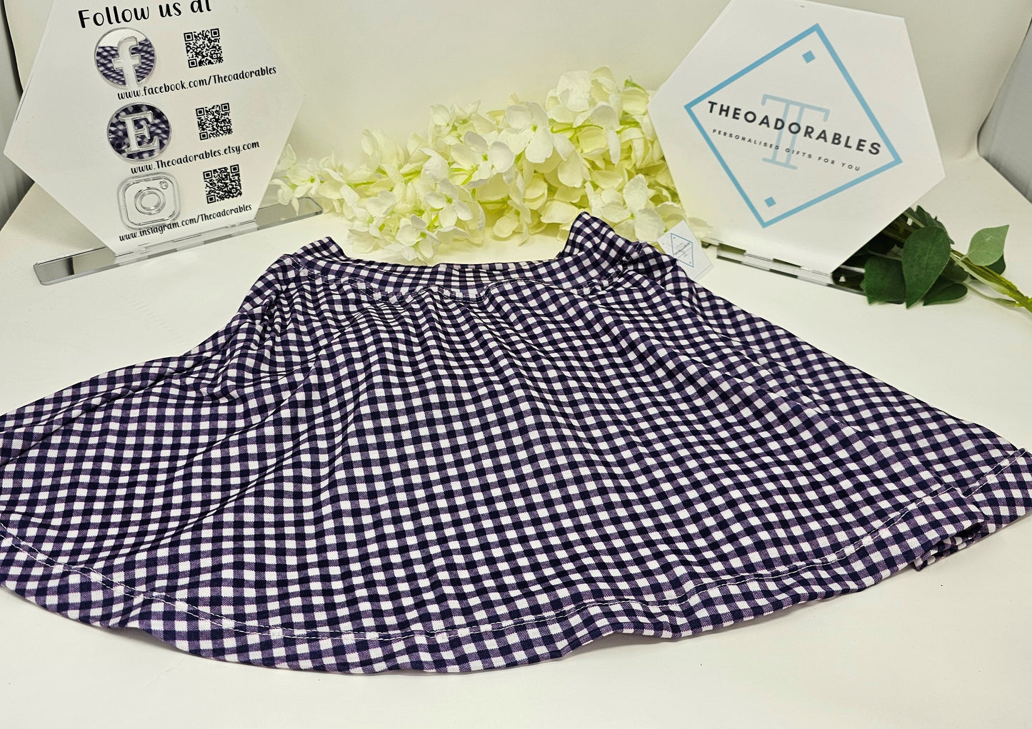 School Summer Uniform Skirt with Built in shorts
