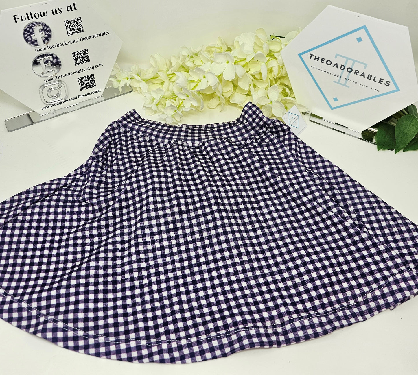 School Summer Uniform Skirt with Built in shorts