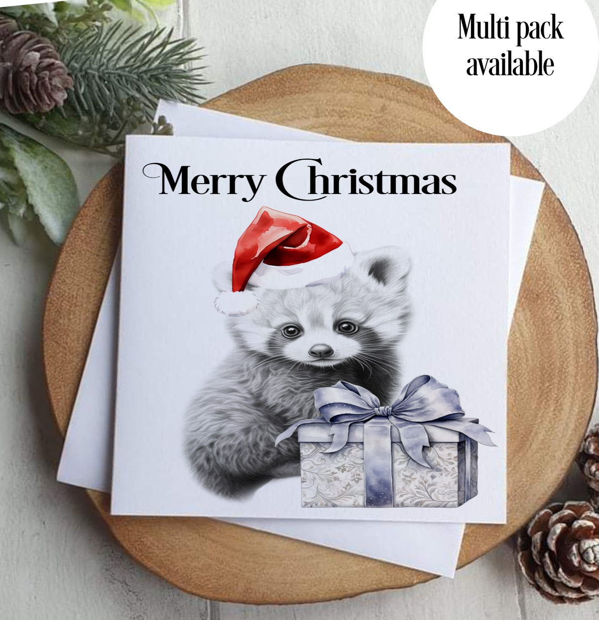 Red Panda Christmas Card