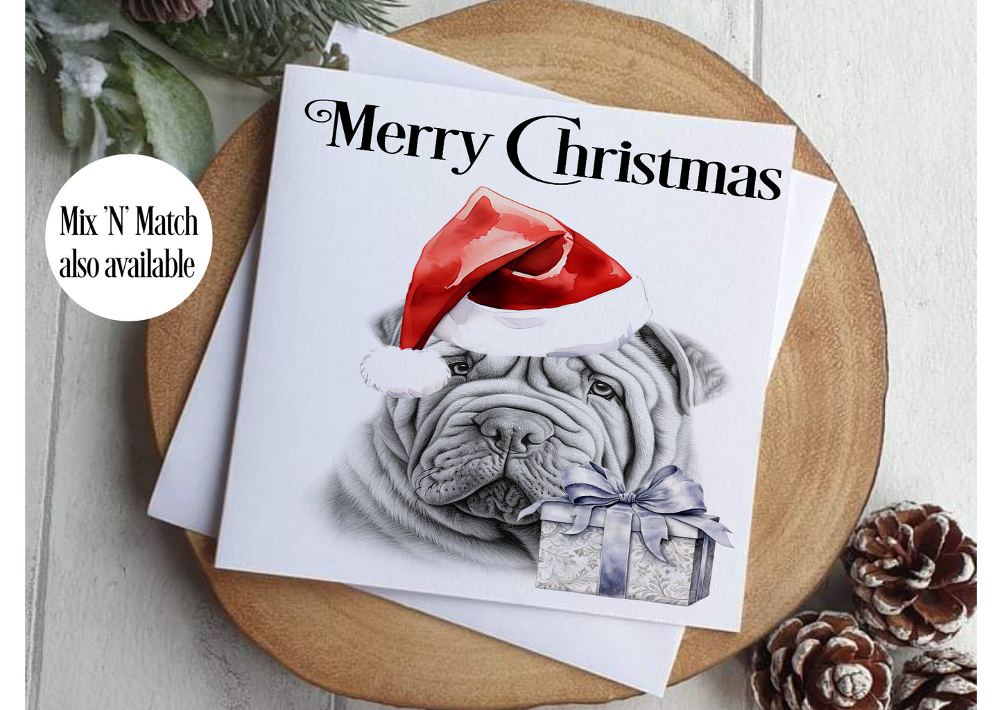 Shar Pei Christmas Card