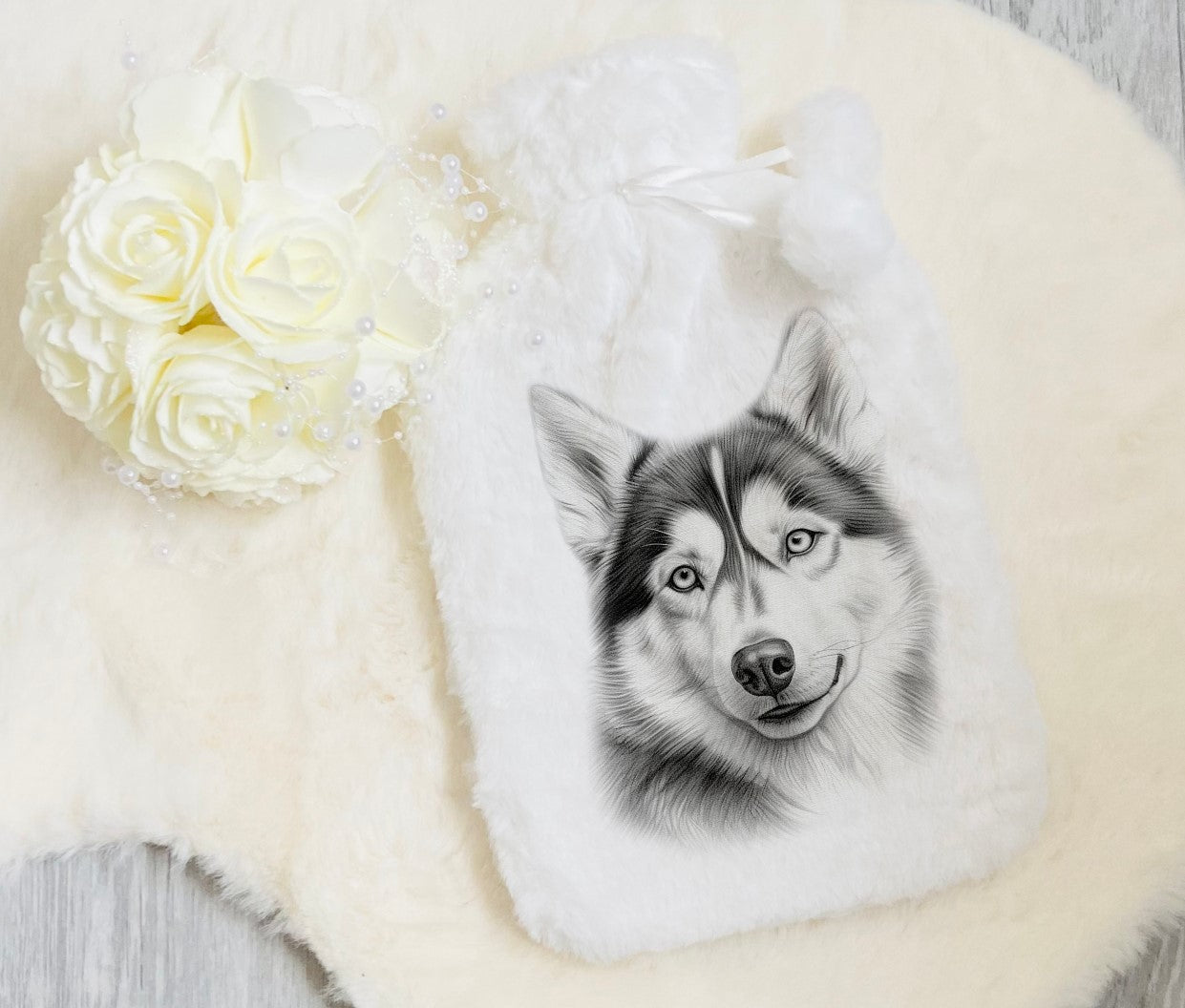Siberian Husky Hot Water Bottle