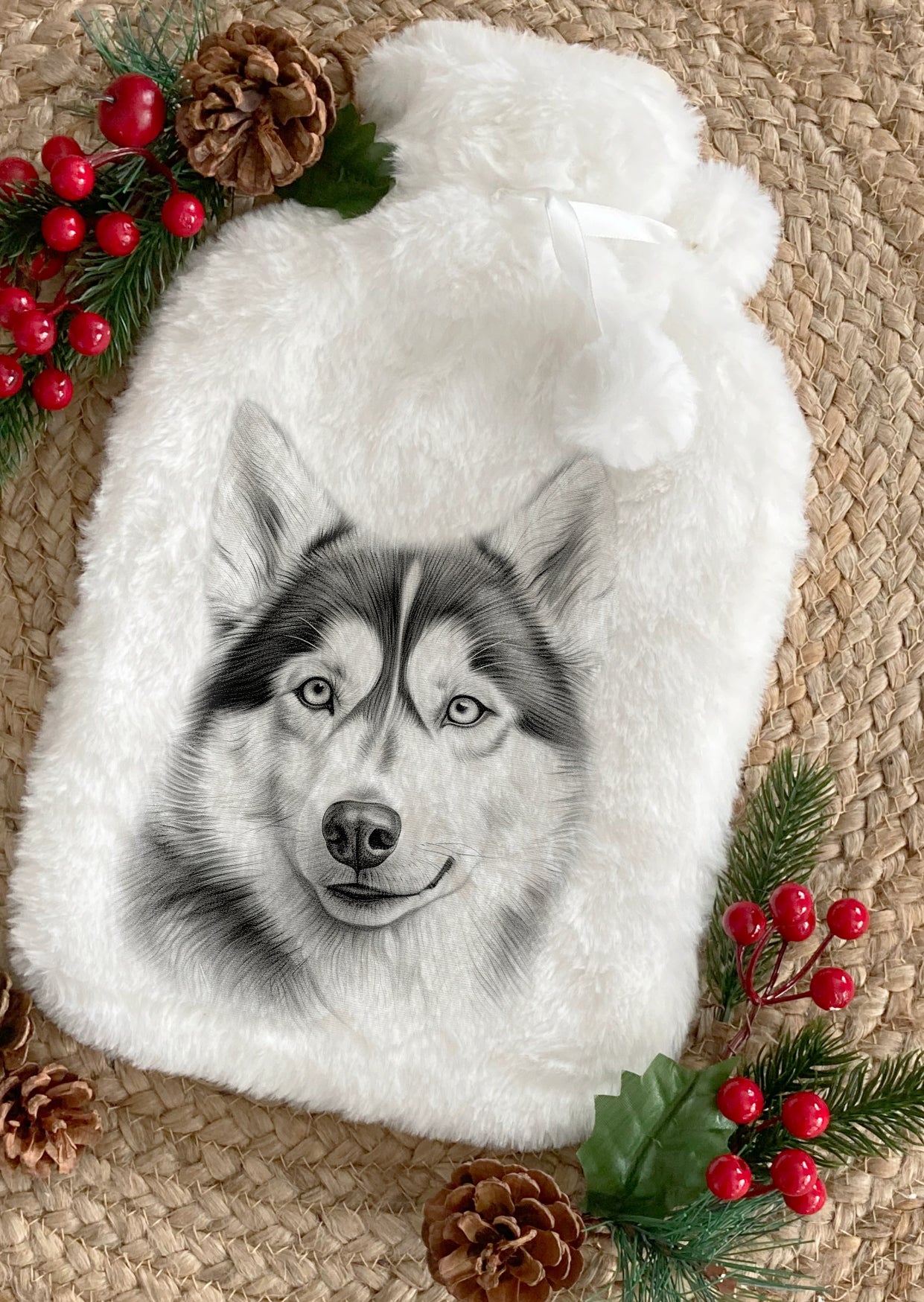 Siberian Husky Hot Water Bottle