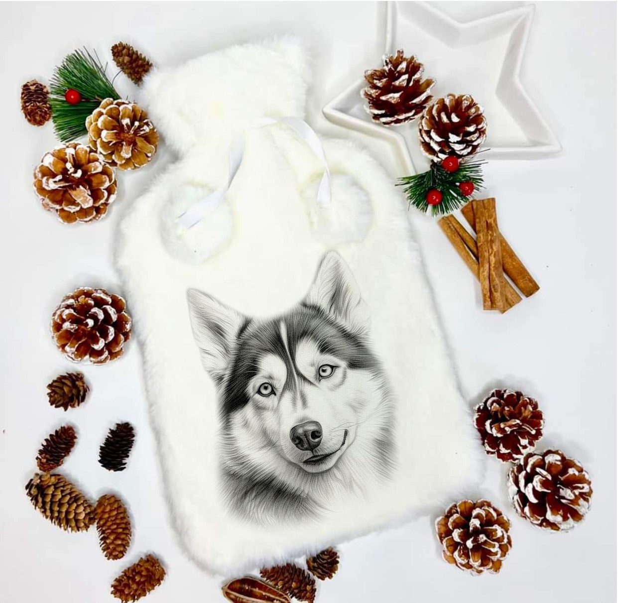 Siberian Husky Hot Water Bottle