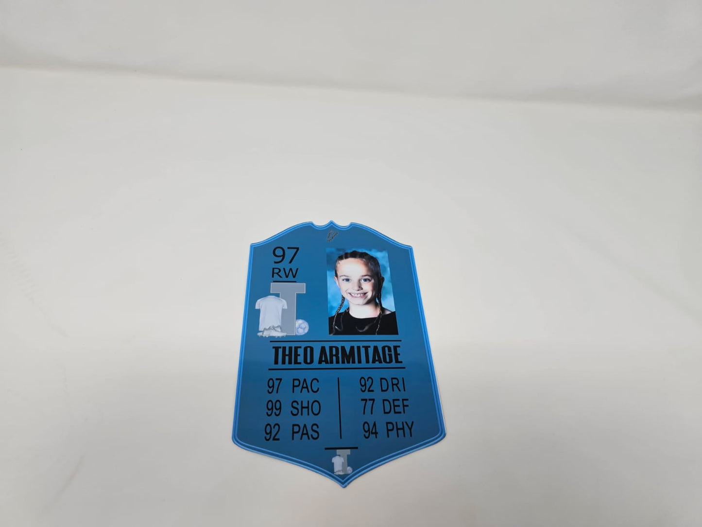 Personalised Football Stat Shield