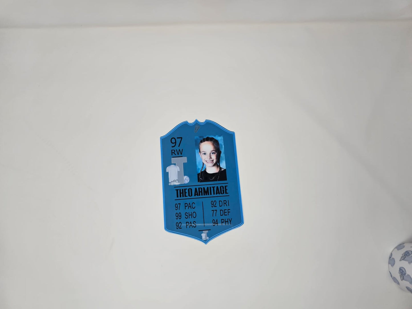 Personalised Football Stat Shield
