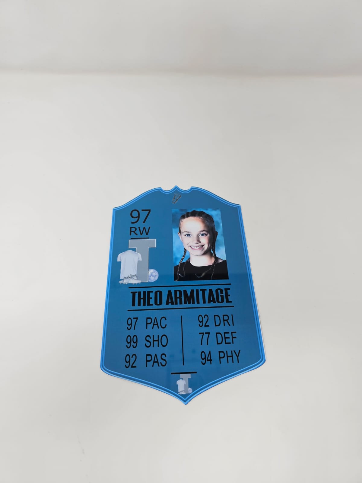 Personalised Football Stat Shield