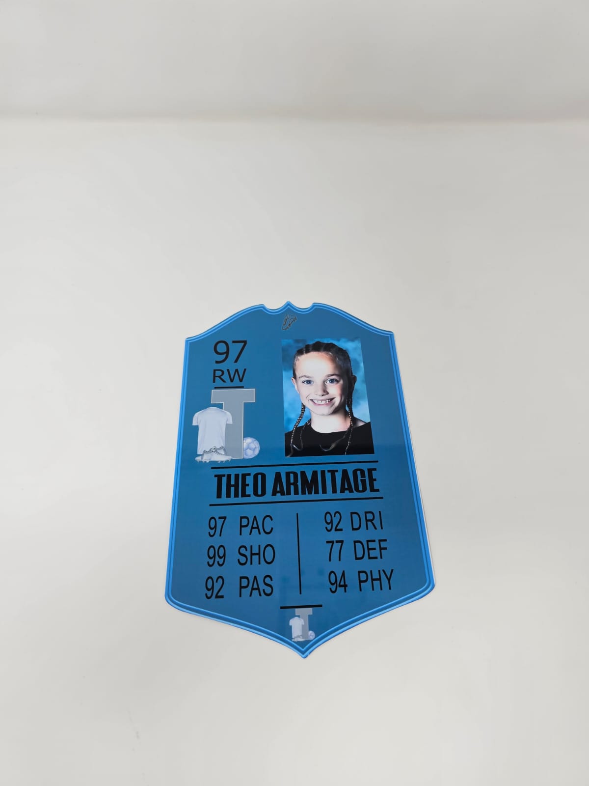 Personalised Football Stat Shield