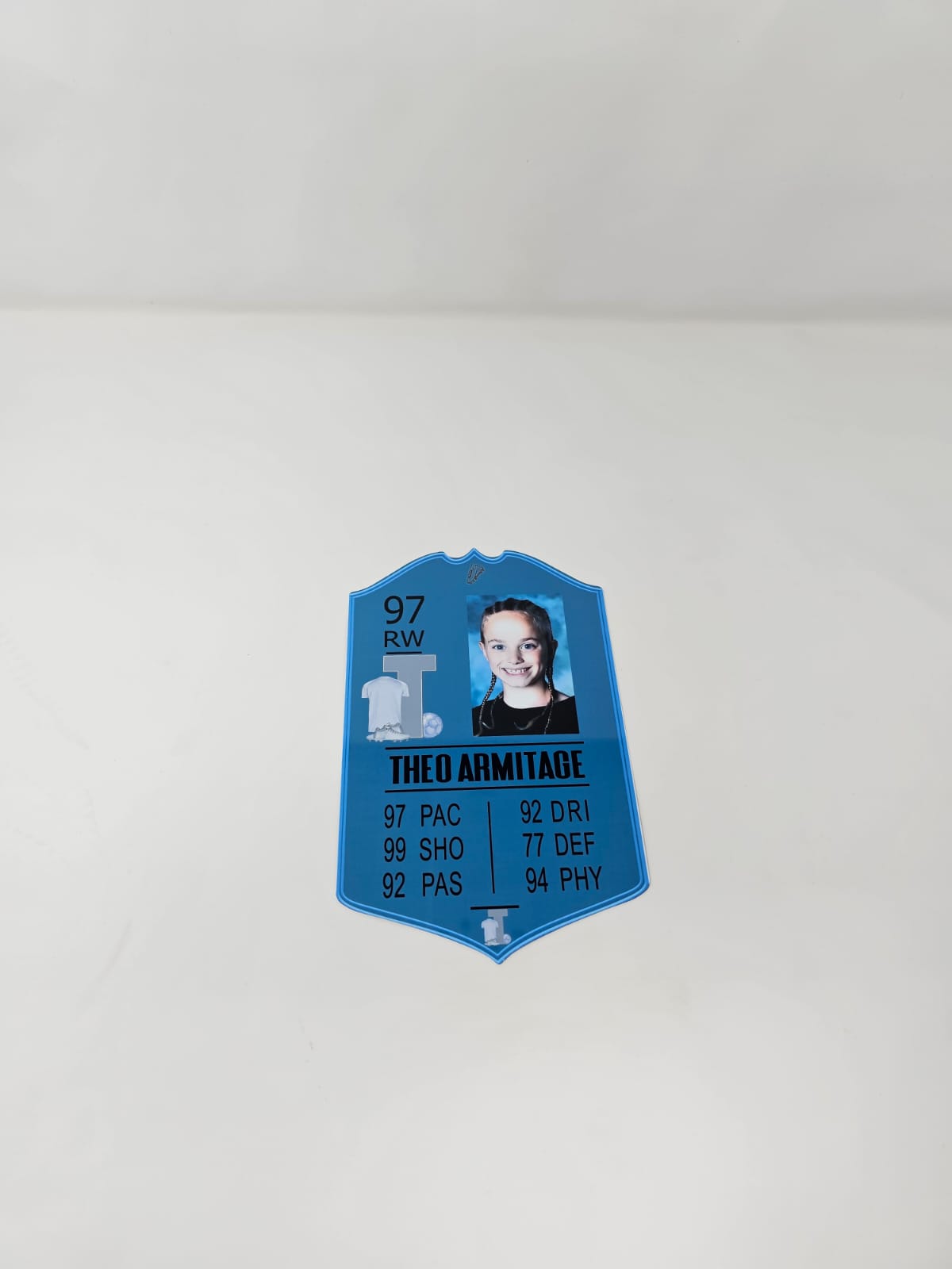 Personalised Football Stat Shield