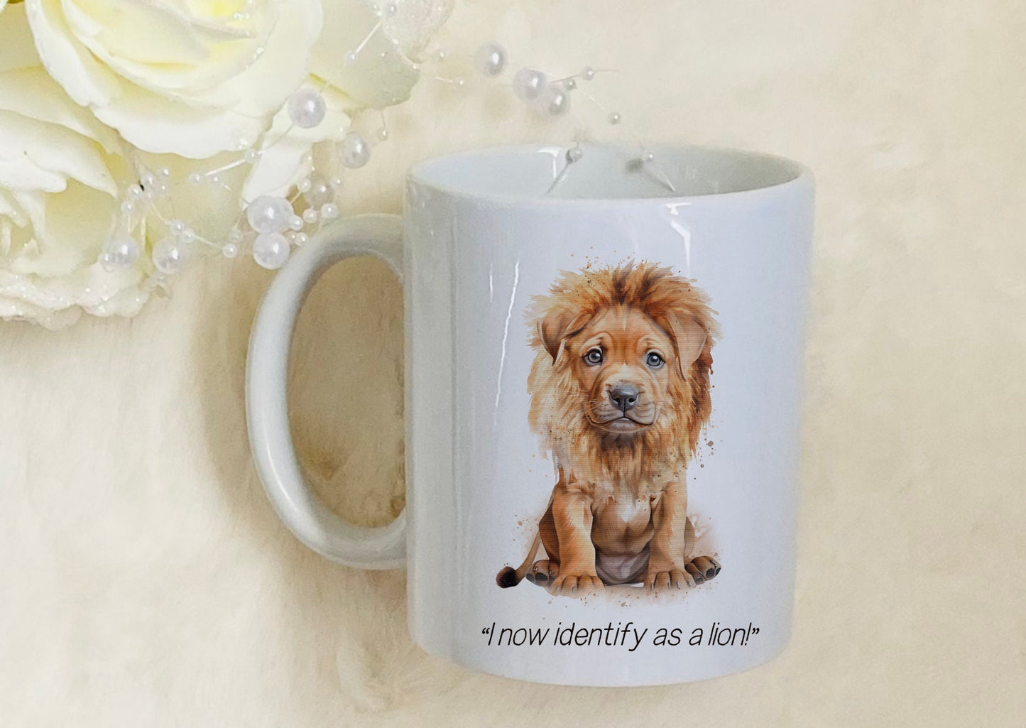 XL bully in disguise Mug, I now Identify as a Lion, XL Bully mug, dog lover gift idea, xl bully support, - Theoadorables