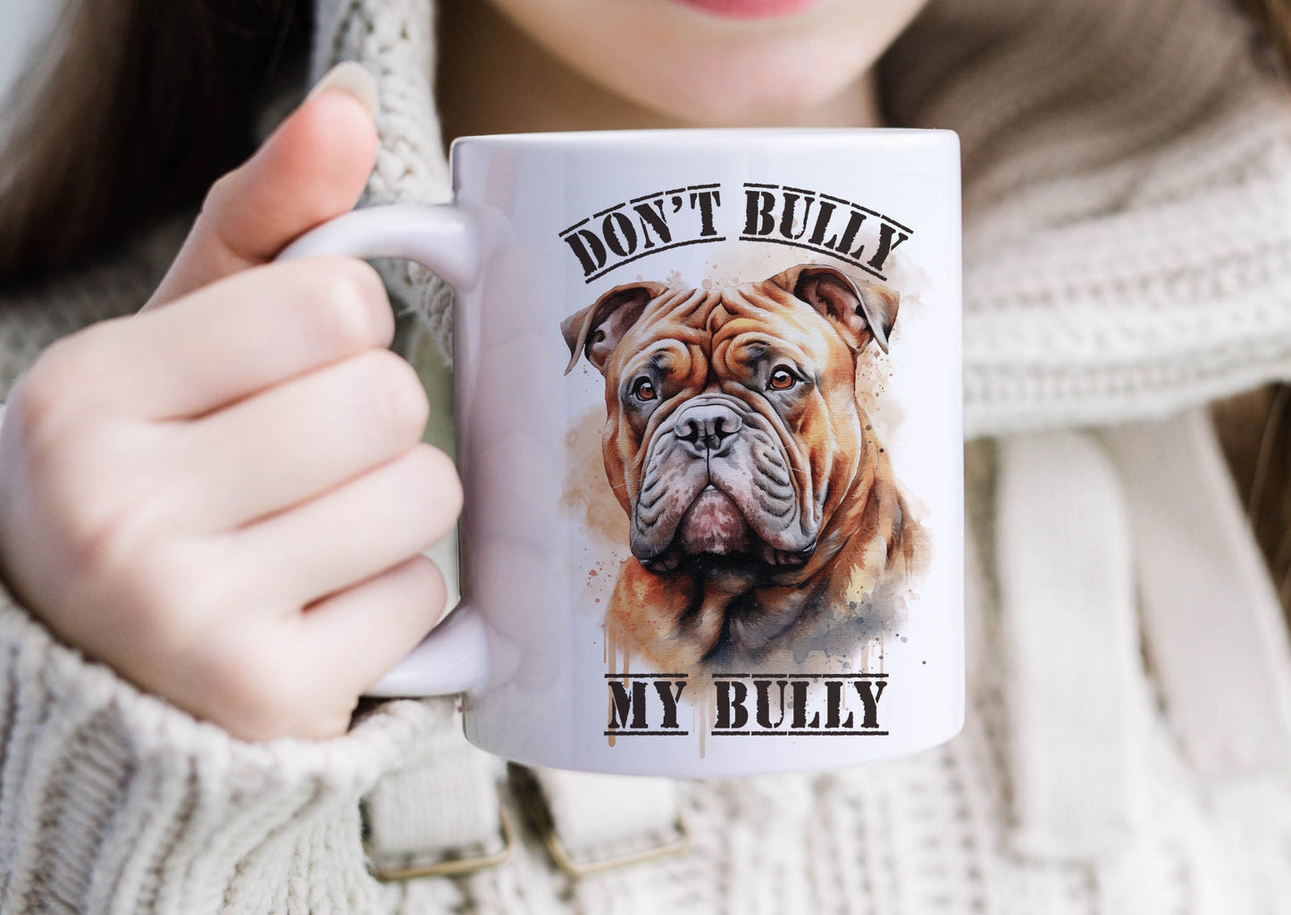 Don't bully my breed Mug, XL Bully mug, dog lover gift idea, xl bully support, Save Our Bully's Fundraising awareness - Theoadorables