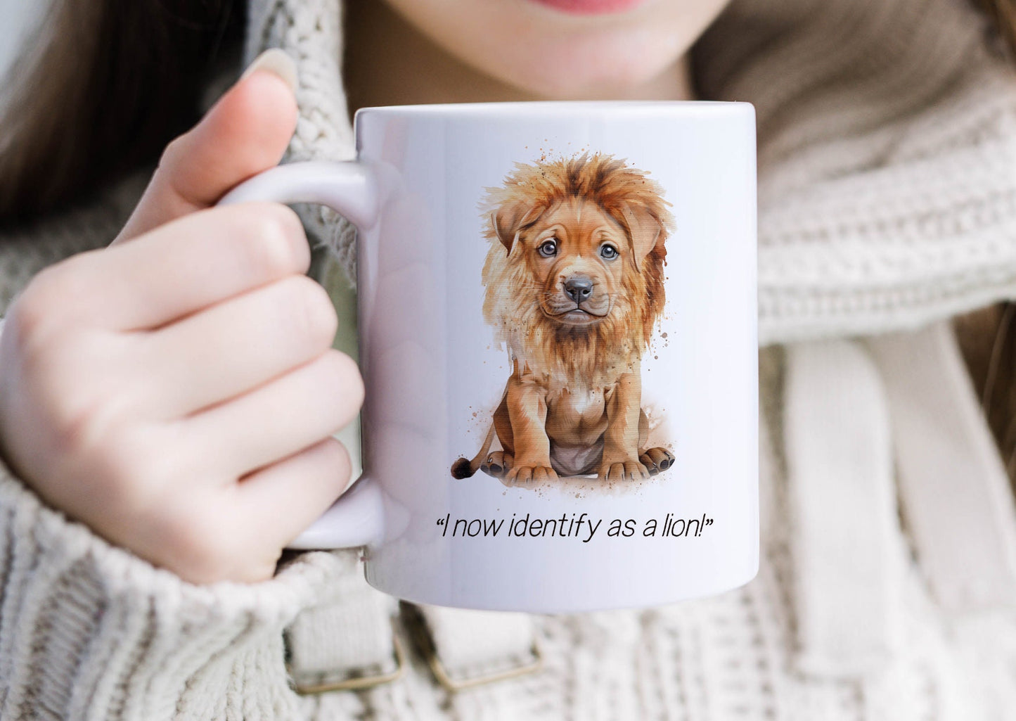 XL bully in disguise Mug, I now Identify as a Lion, XL Bully mug, dog lover gift idea, xl bully support, - Theoadorables