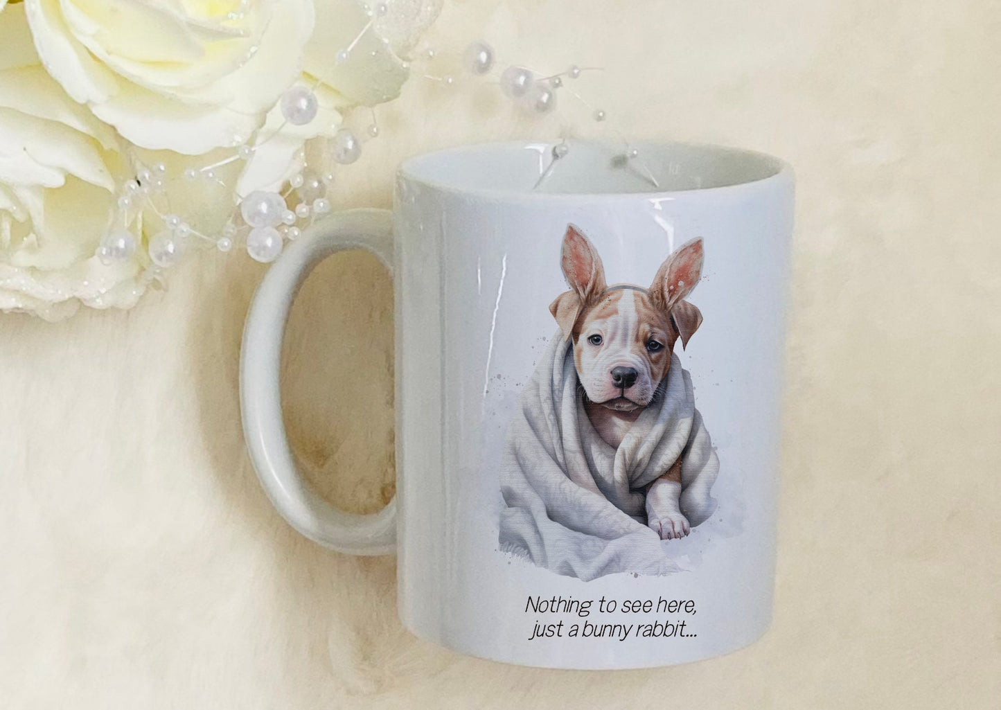 XL bully in disguise Mug, I now Identify as a Rabbit, XL Bully mug, dog lover gift idea, xl bully support, - Theoadorables