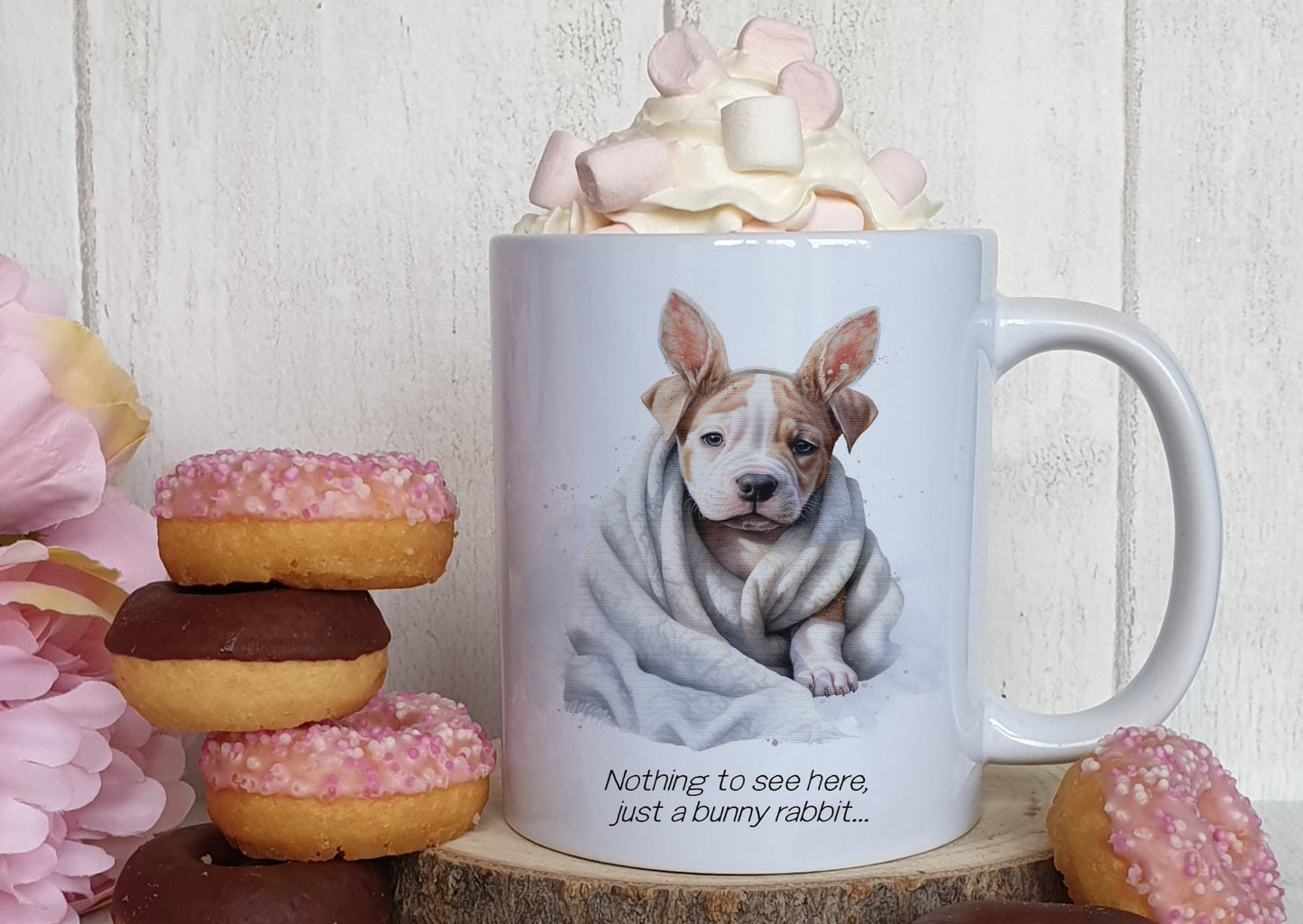 XL bully in disguise Mug, I now Identify as a Rabbit, XL Bully mug, dog lover gift idea, xl bully support, - Theoadorables