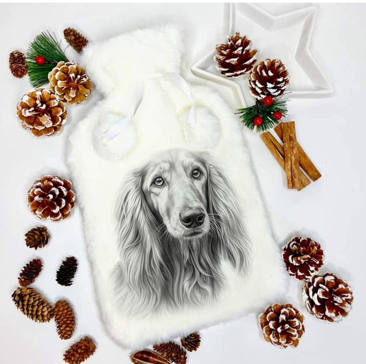 Afgan Hound Hot Water Bottle