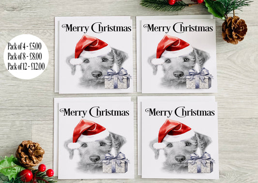 Bedlington Terrier Christmas Card