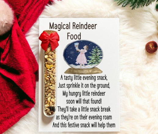 Magical Reindeer Food - Girl in a Globe