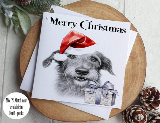 Deerhound Christmas Card