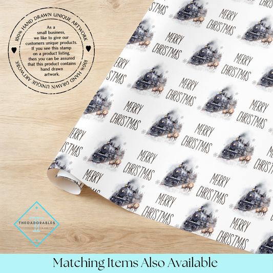 Express Train Christmas Wrapping Paper