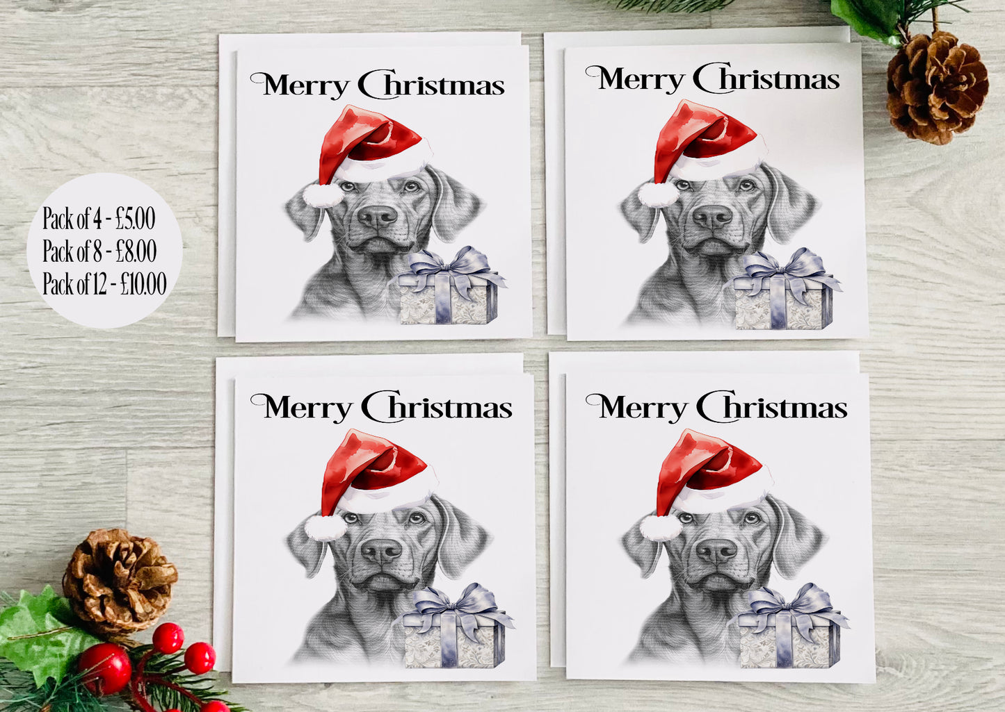 Hungarian Vizsla Christmas Card