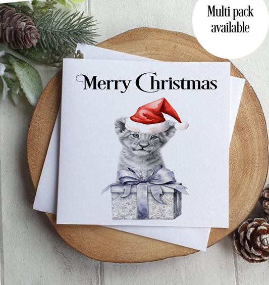 Lion Cub Christmas Card