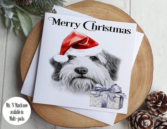 Old English Sheepdog Christmas Card