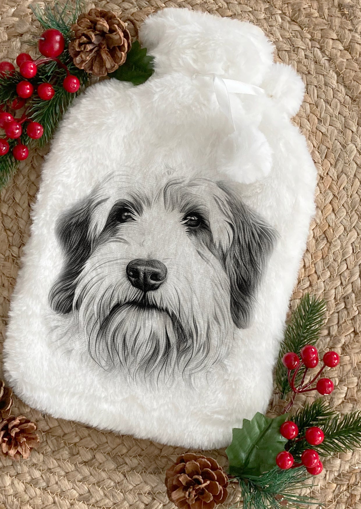 Old English Sheepdog Hot Water Bottle