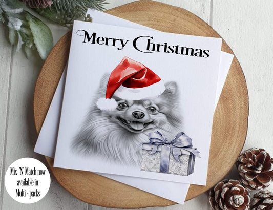 Pomeranian Christmas Card