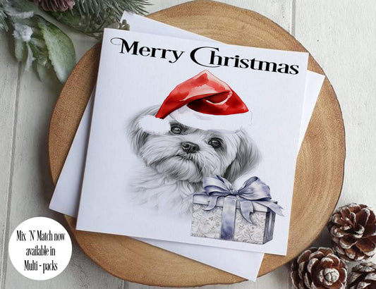 Shih Tzu Christmas Card